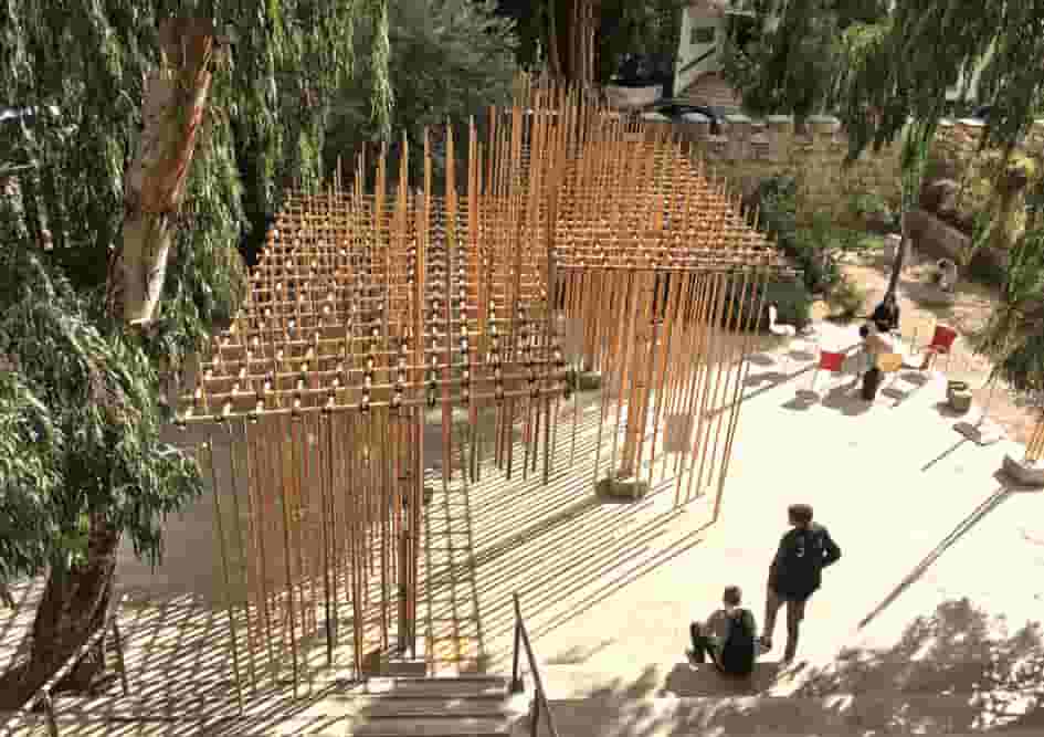 Featured image of Students Use 3D Printing to Create Suspended Bamboo Pavilion in Jerusalem