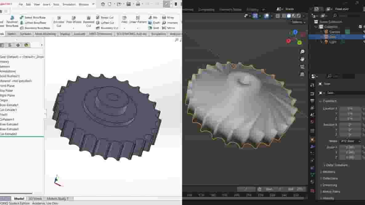 Featured image of SolidWorks to Blender: How to Import SLDPRT Models