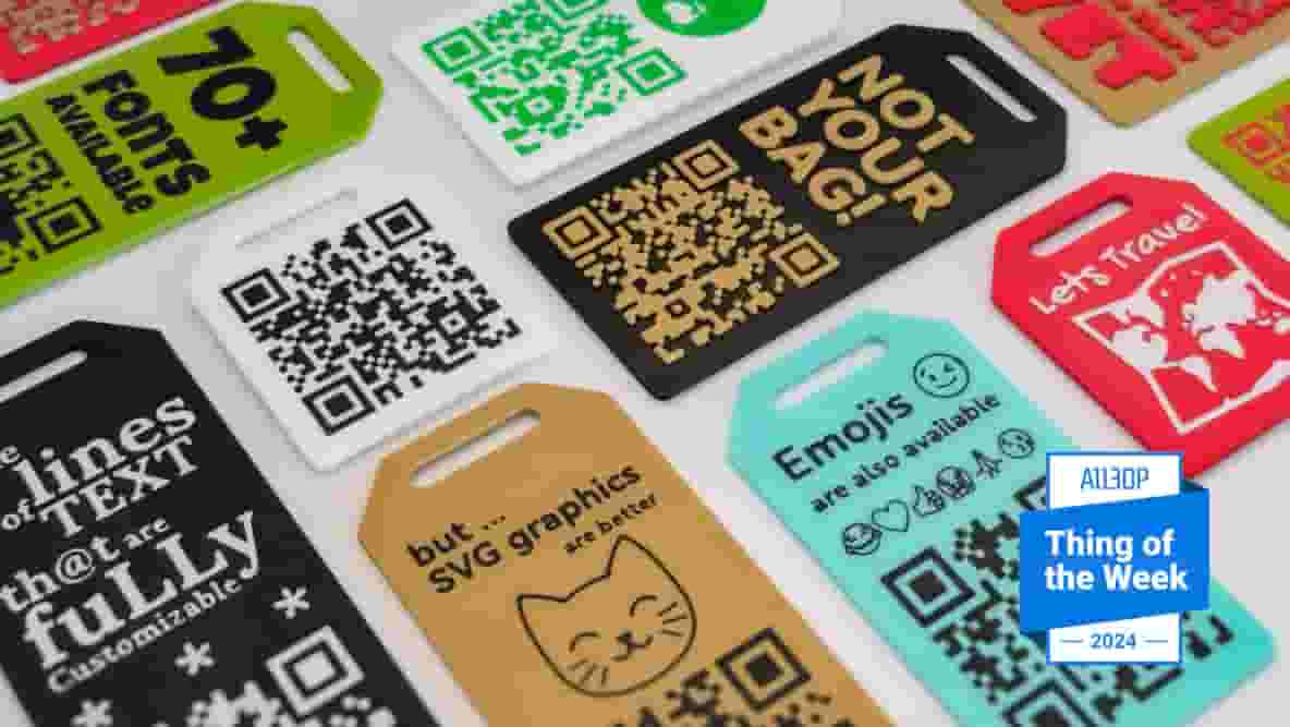 Featured image of Tag Your Bag in Style: 3D Printed QR Code Luggage Tags