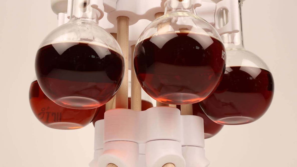 Featured image of 3D Printed Six Flask Cold Coffee Brewer