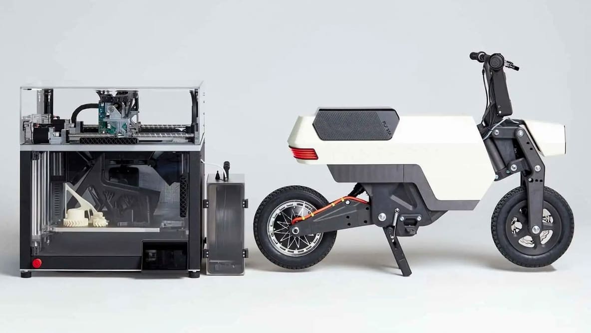 Featured image of Pantheon 3D Printed This Motorcycle in a Week on This 3D Printer