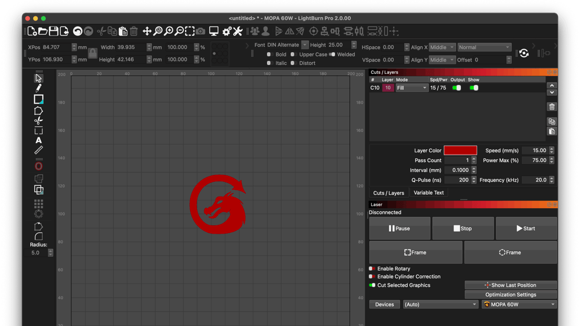 Featured image of LightBurn Version 2.0 mit neuem Backend-Framework und experimentellen Tools
