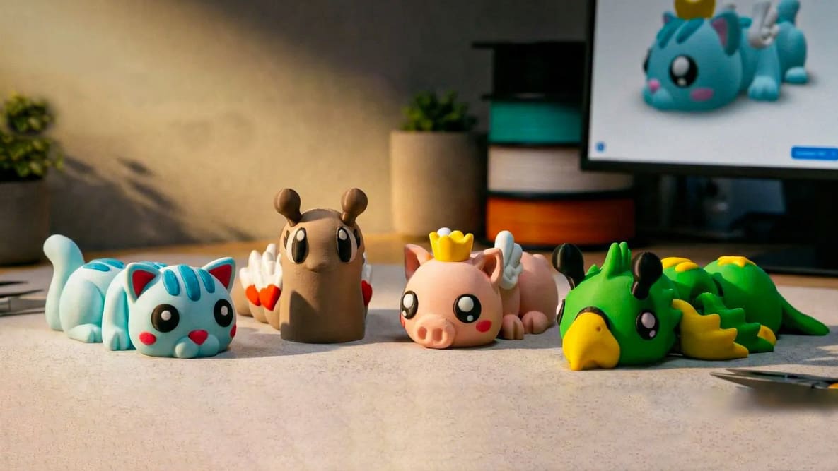 Image de l'en-tête de Créez des petits animaux flexibles personnalisées sans CAD avec le nouveau projet Bambu Lab MakerWorld