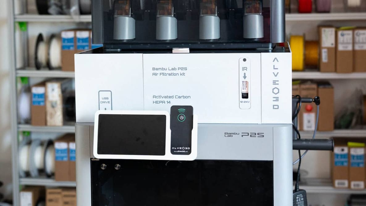 Featured image of Alveo3D Launches HEPA14 Filter Kit for Bambu Lab P2S, Adds Extra Layer of VOC Capture