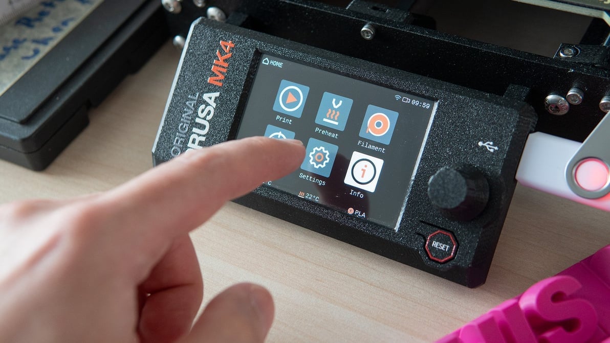 Featured image of The Prusa MK4’s Touchscreen is Finally Active