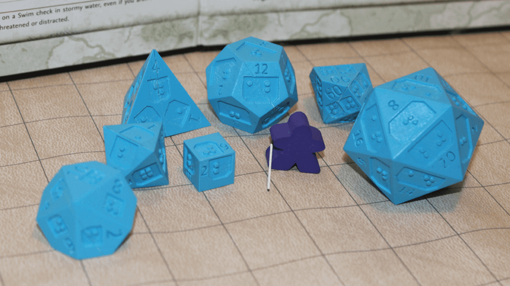 Featured image of 64oz Games to Make 3D Printed Braille Dice for RPGs