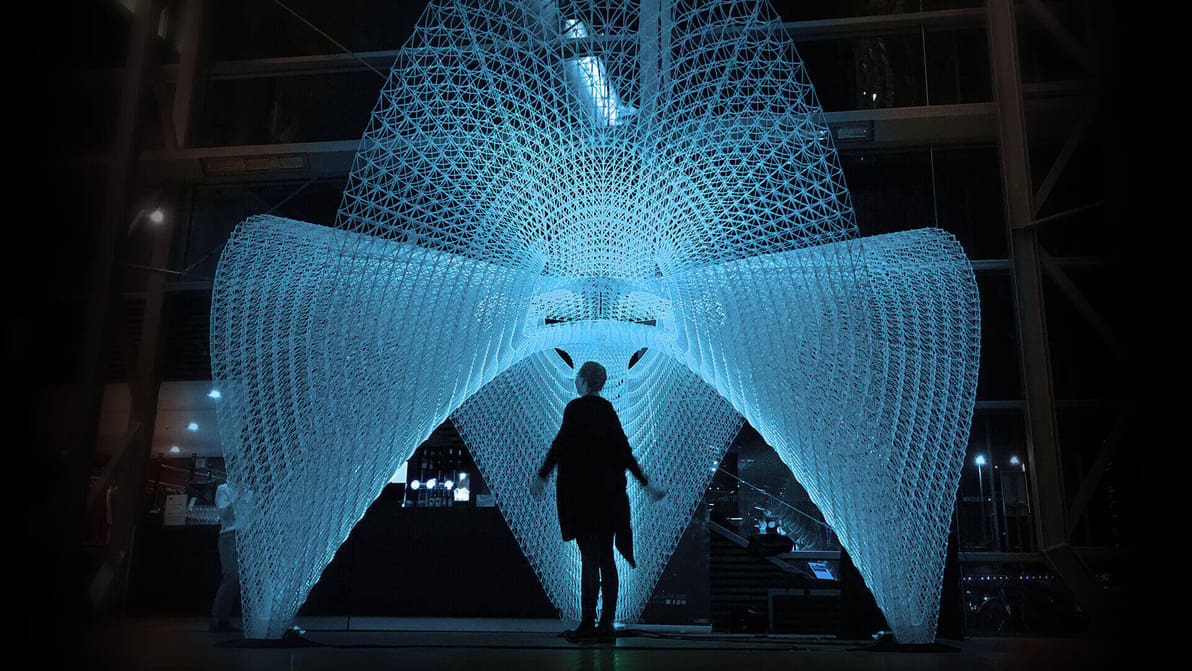Featured image of Artificially Intelligent 3D Printer Creates “Daedalus Pavilion”