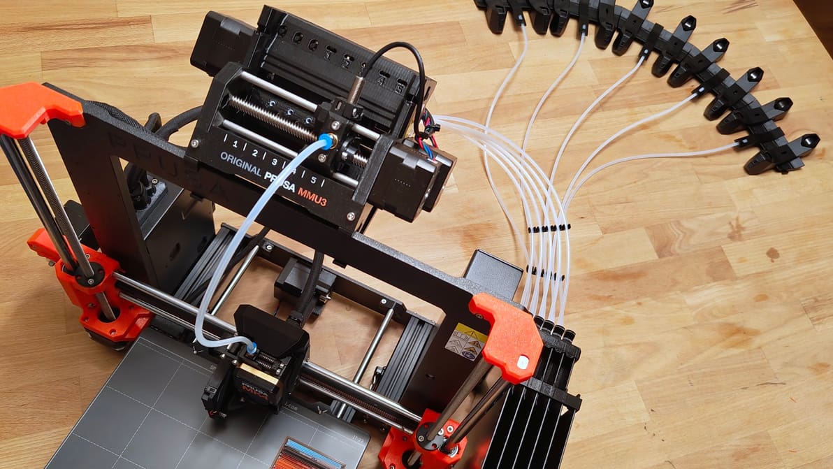 Imagem de destaque MMU3 da Prusa recebe upgrade final de performance; suporte para Core One L vem em solução DIY
