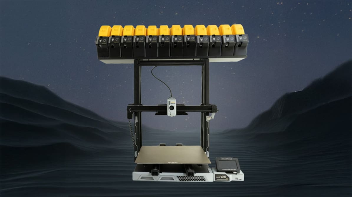 Imagen principal de Esta asequible impresora 3D de 12 colores alcanzó su objetivo de Kickstarter en 2 minutos
