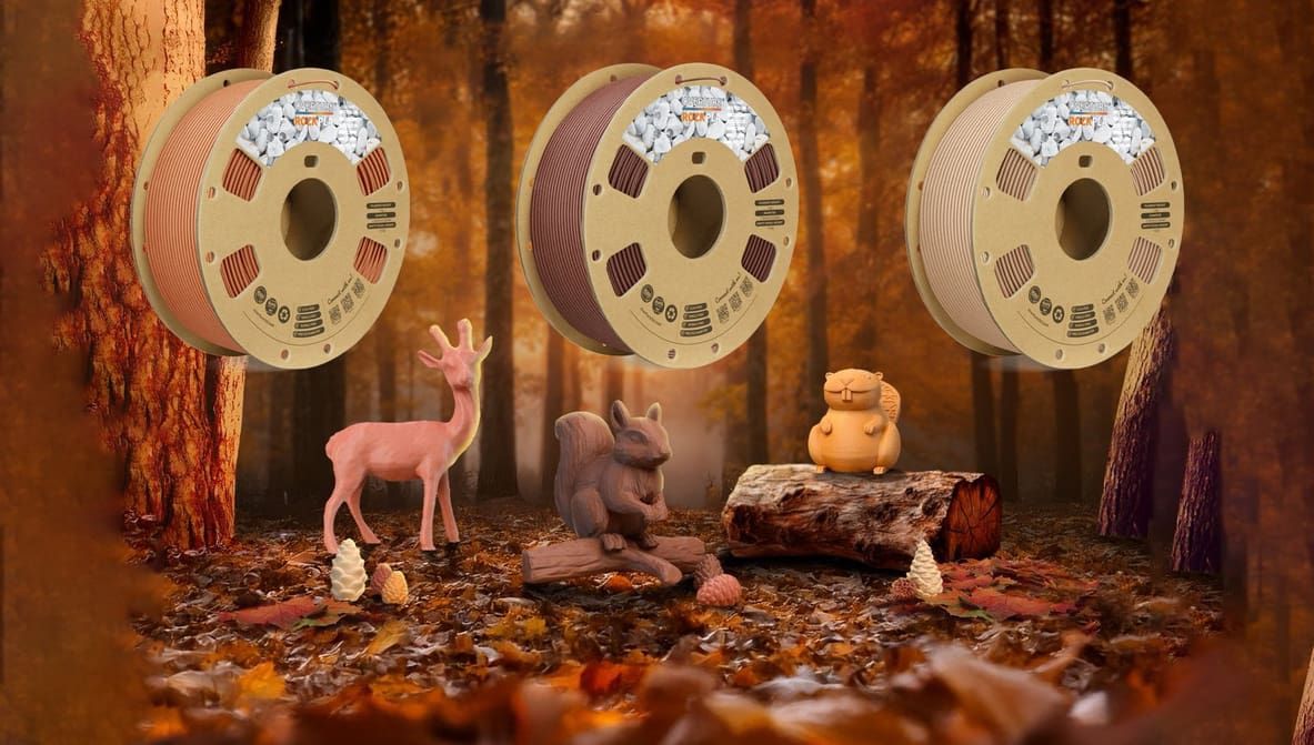 Featured image of Overture3D’s New Rock PLA Wood Series: The “Wood” Filament That’s Actually Made With Stone