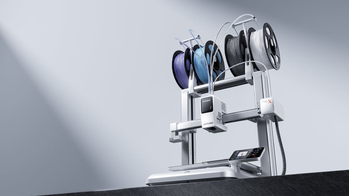 Featured image of Anycubic Kobra X Dumps the External Filament Box for Internal Color Switching