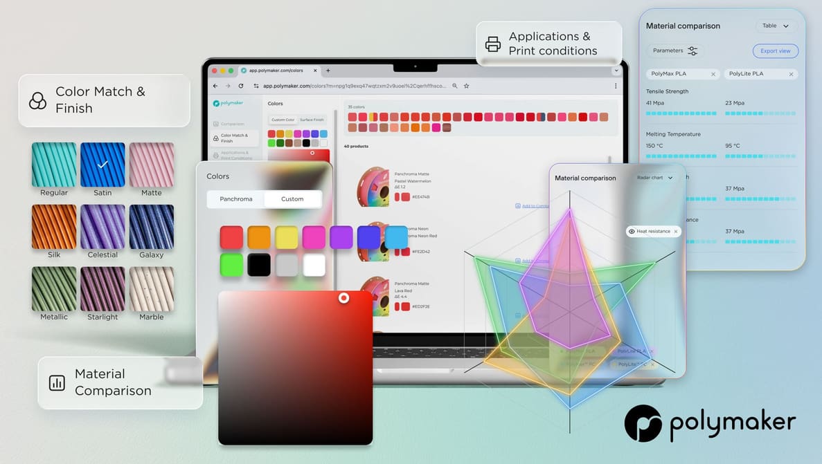Featured image of Stop Guessing About Filament: Polymaker Launches AI-Powered Filament-Selection Tool