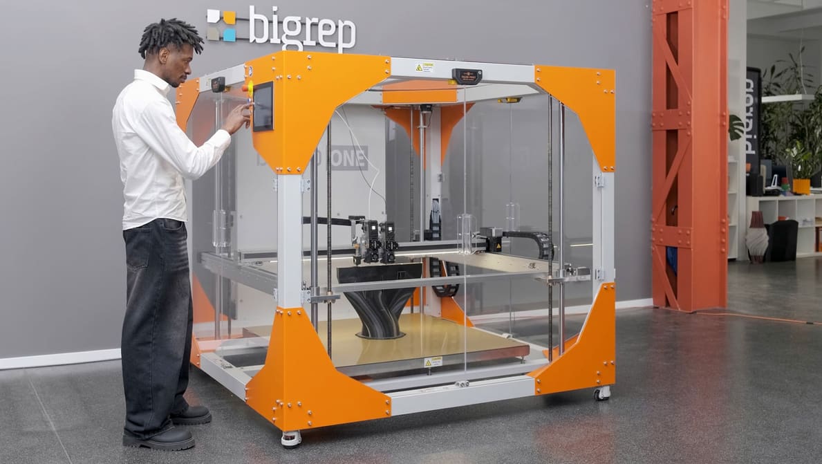 Featured image of BigRep’s New One.5X Makes Big Parts Faster & Easier, Plus Introduces Pellet Extrusion
