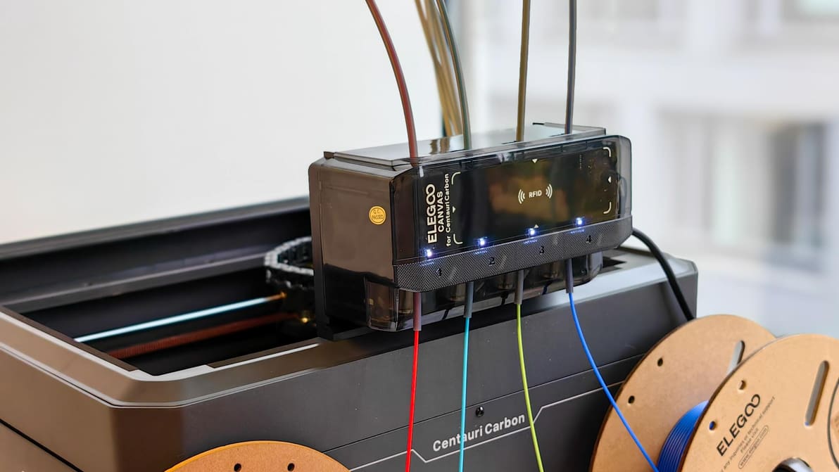 Featured image of Put to the Test: Elegoo’s $55 Canvas Kit Turns the Centauri Carbon Into a Four-Color Printer