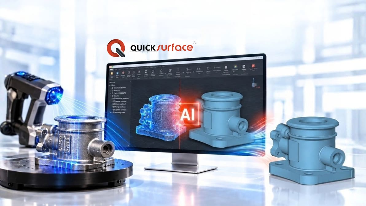 Featured image of QUICKSURFACE AI is About to Change 3D Reverse Engineering