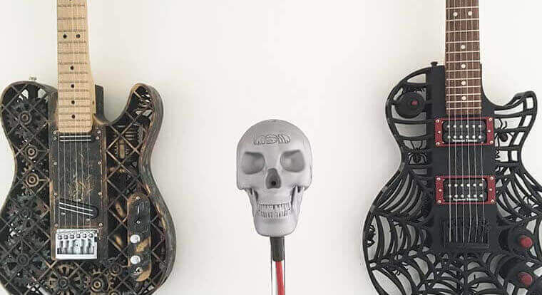 Featured image of Rock Out with a Skull-Themed 3D Printed Microphone Casing