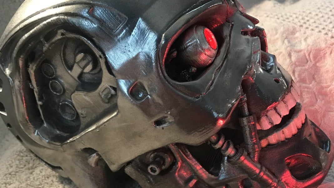 Featured image of 3D Print Your Own Terminator Skull Complete with Moving Eyes and Jaw