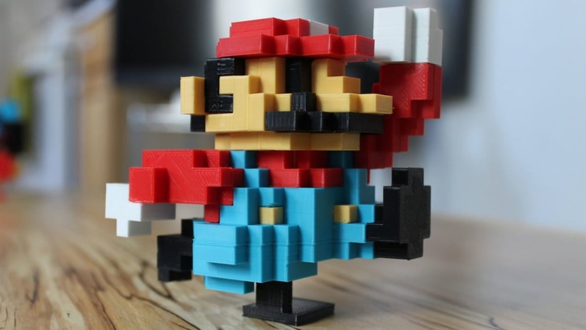 Custom LEGO Super Mario Pixel Sculpture - Standing Mario or Jumping Mario