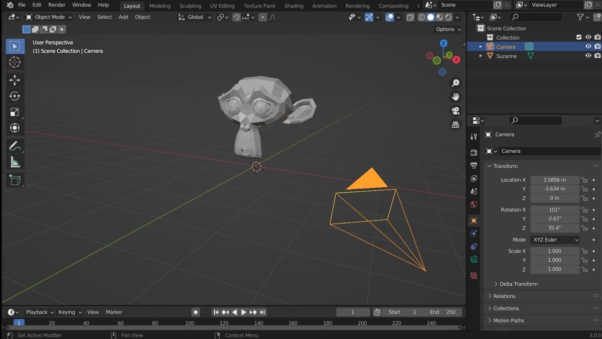 How to Move Camera View in Blender  