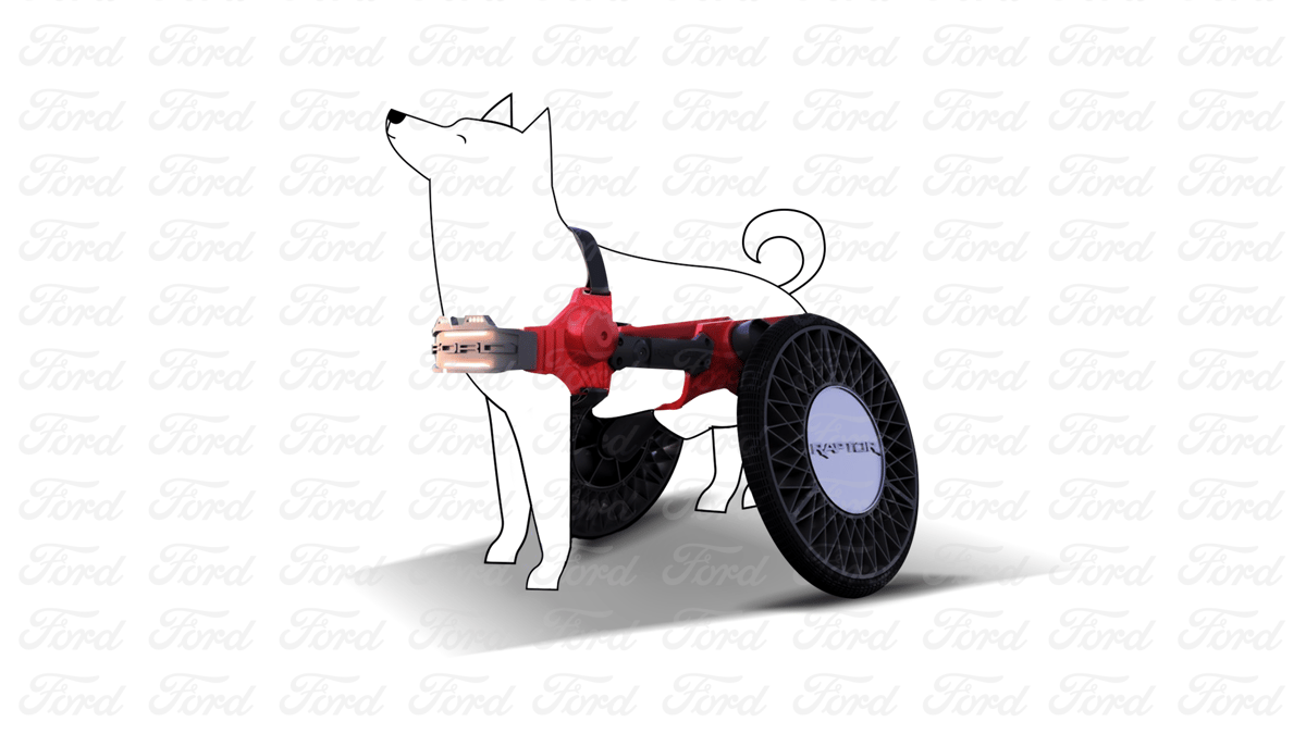 Featured image of Ford Is Releasing a Free 3D Printable Wheelchair for Dogs