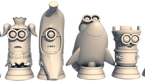 Featured image of 3D Printed Minions Chess Set for Movie Fans