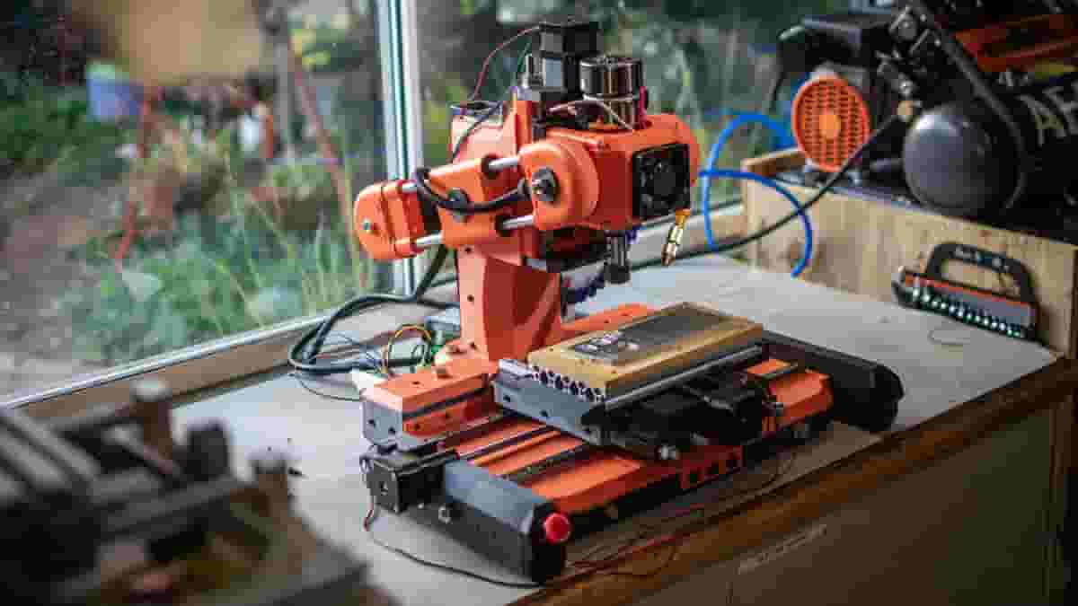Featured image of This 3D Printed CNC Mill Keeps its Concrete Mold As An Outer Shell