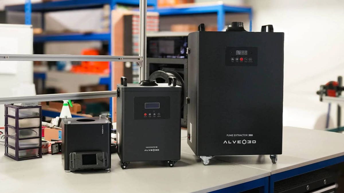 Image de l'en-tête de Air propre en atelier : Alveo3D présente les nouveaux extracteurs professionnels FE150 et FE350