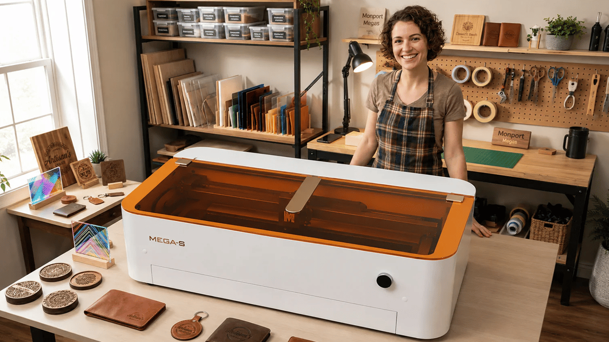 Featured image of Scale Your Etsy Shop Faster with the Monport MEGAS 70W Laser
