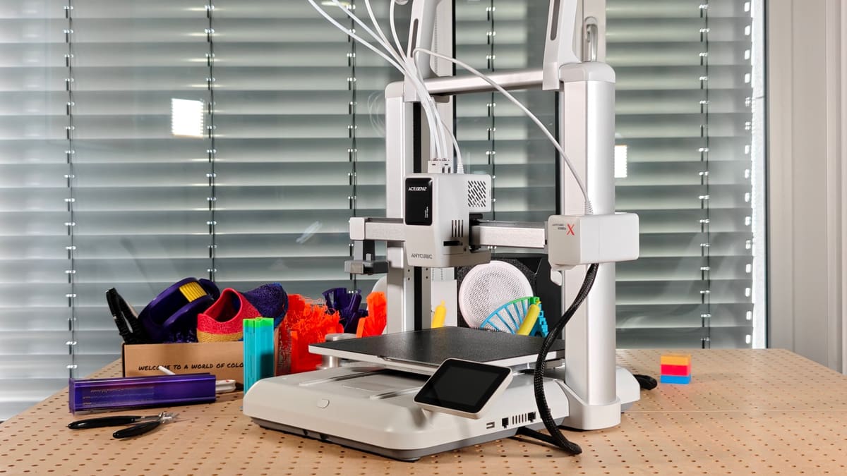 Featured image of Anycubic Kobra X Review: Purge-Saving Multicolor Printing on a Budget