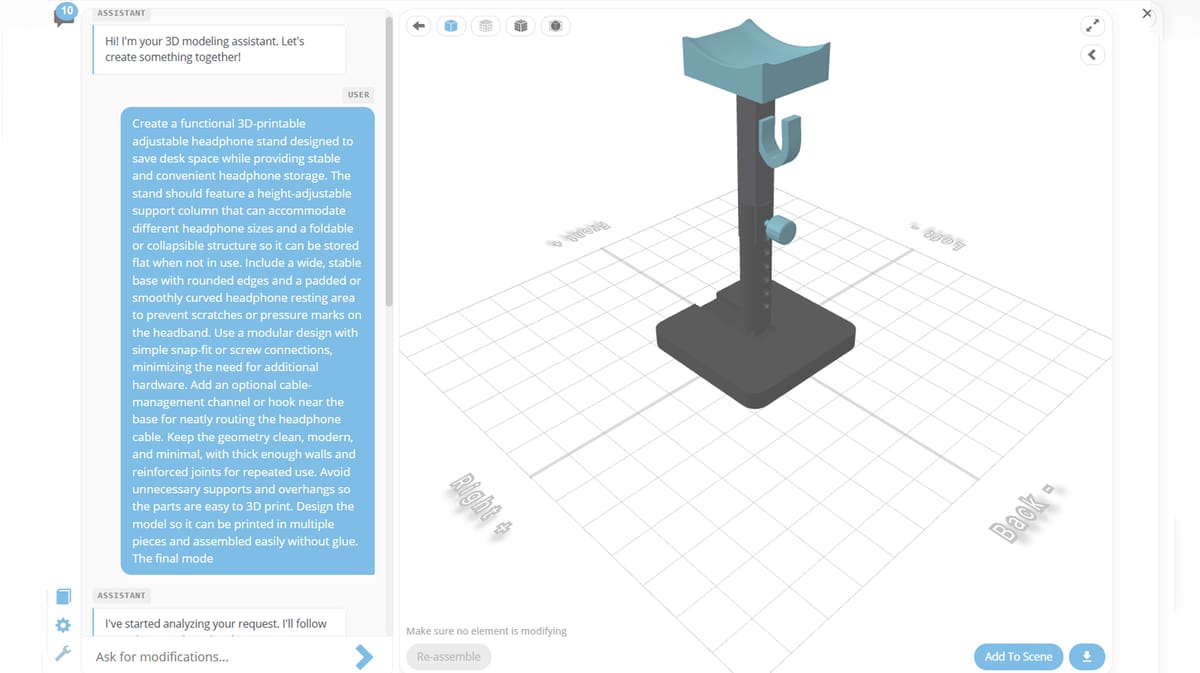 Image de l'en-tête de SelfCAD lance une fonctionnalité d’IA&nbsp;: générez et éditez des modèles 3D depuis votre navigateur