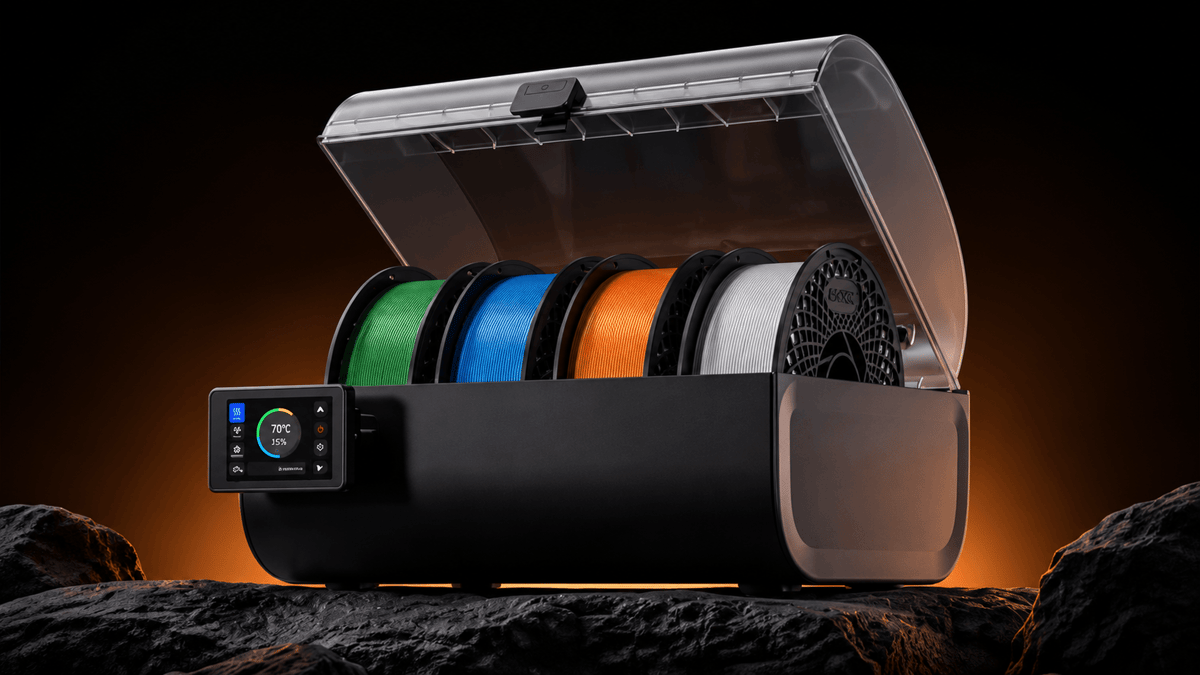 Featured image of eSun Launches Its First Four-Spool Filament Dryer, the eBox Plus That Heats to 80°C
