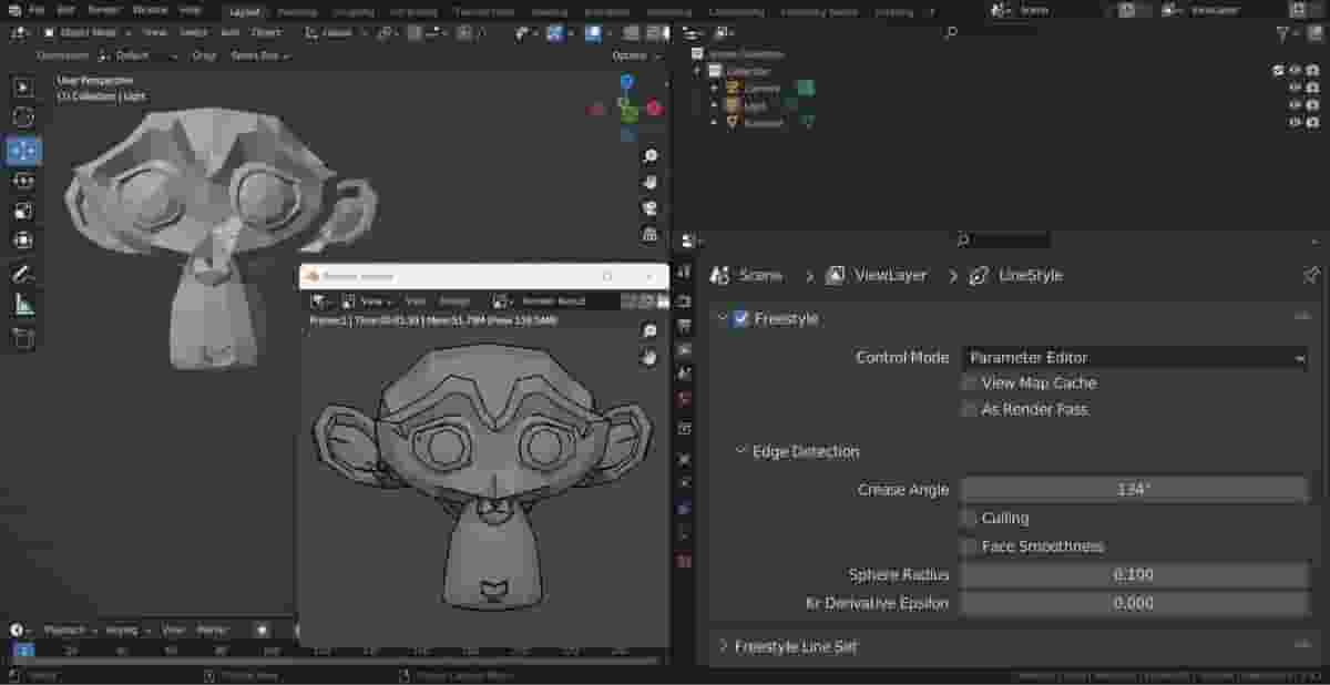 Freestyle render outlet