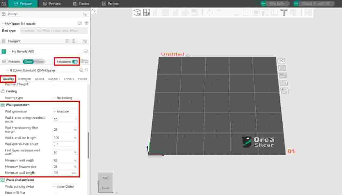 Orca Slicer also makes Arachne easy