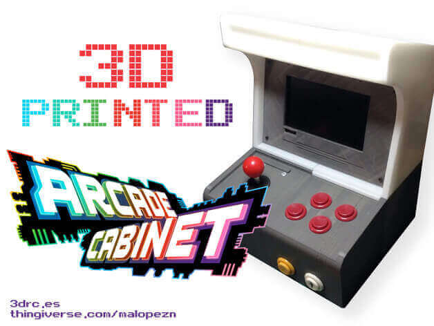 Bild von Retropie-Gehäuse zum 3D-drucken für Raspberry Pi (Handheld)-Konsolen: Arcade-Automat (Raspberry Pi Gehäuse)
