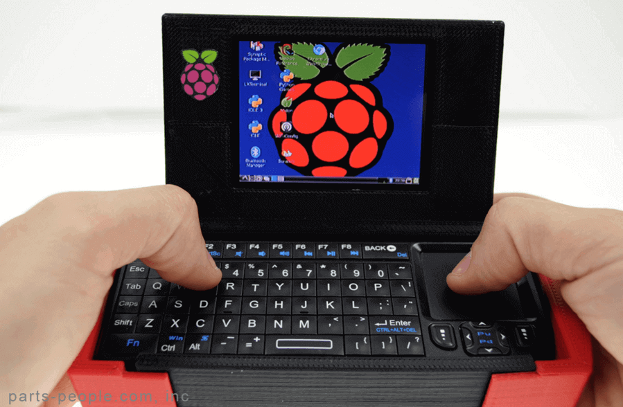 Bild von Retropie-Gehäuse zum 3D-drucken für Raspberry Pi (Handheld)-Konsolen: Portables Raspberry Pi Gehäuse