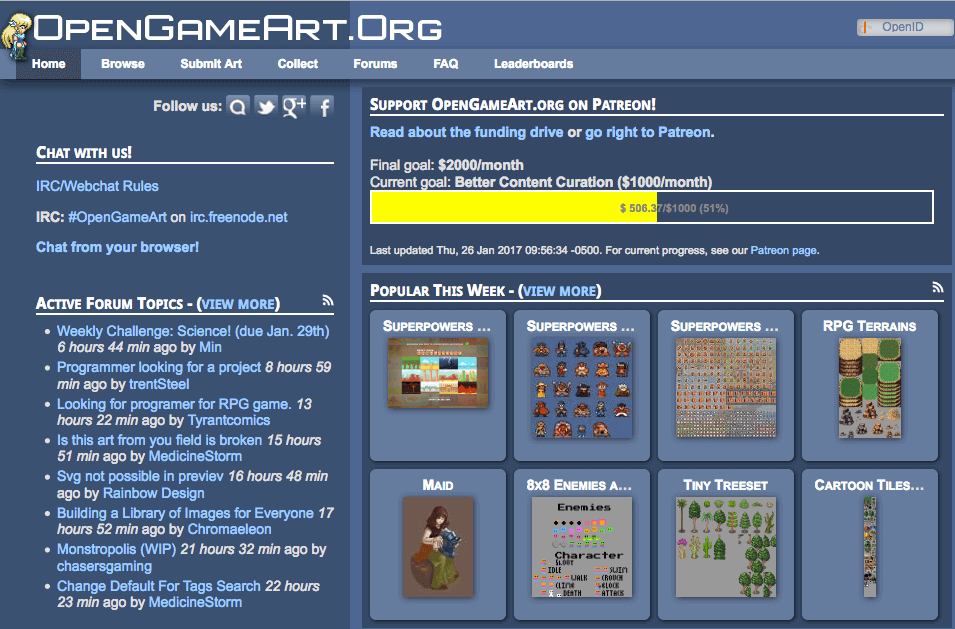 Image of The Best Sites to Download Free 3D Models: OpenGameArt