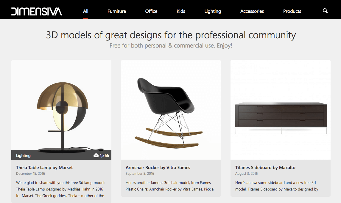 Image of The Best Sites to Download Free 3D Models: Dimensiva