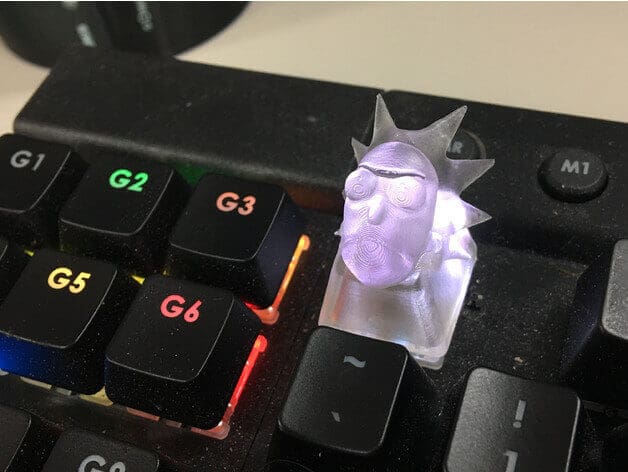 Image of Rick and Morty Toys, Figures & Collectibles to 3D Print: Rick Sanchez Mechanical Keyboard Cap