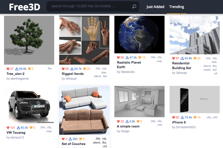 Image of The Best Sites to Download Free 3D Models: Free3D