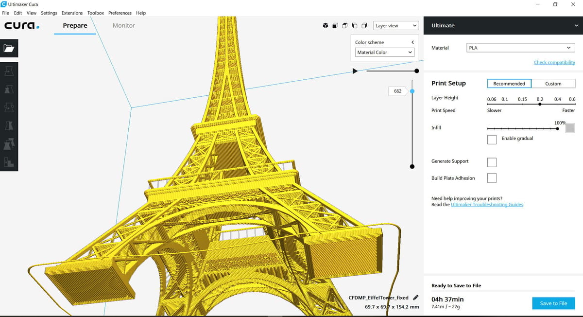 Cura 3D Printing Software