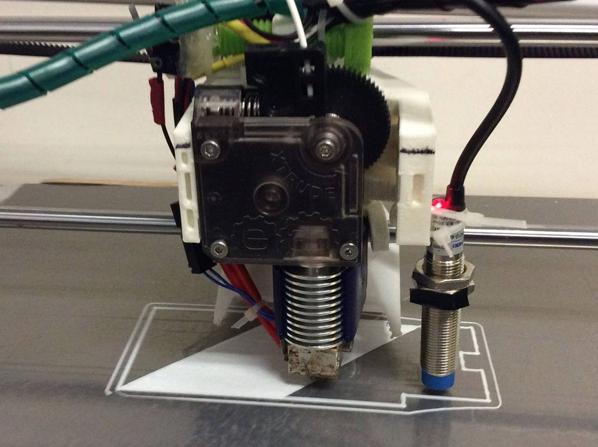 My machine printing the start of a building model