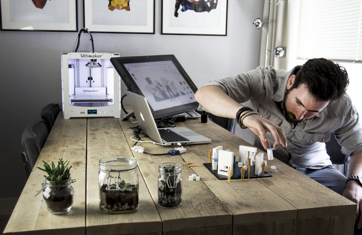 Prototyping with an Ultimaker.