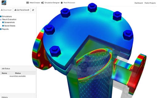 Heat transfer within a digital prototype.