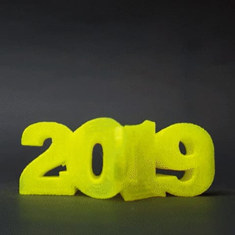 Image of [Project] 3D Printing Projects for New Year's Eve 2019: 2019 Text Flip