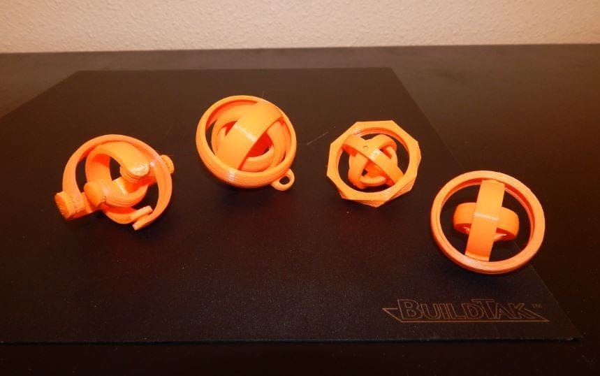A set of gyros, batch printed on the FlexPlate.