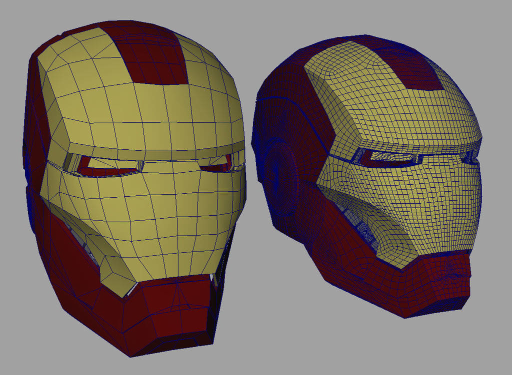 3D printed Iron Man mask and helmet.