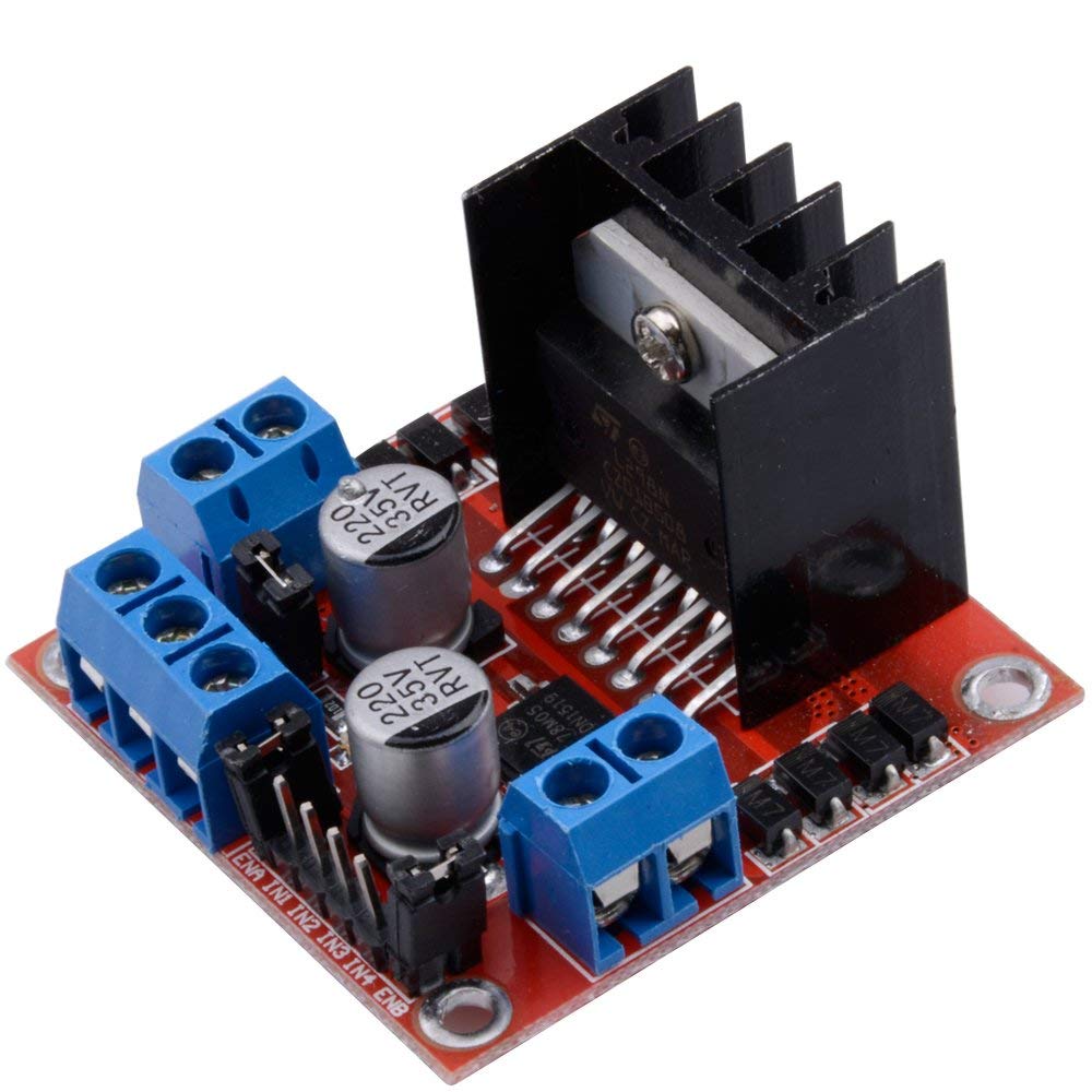 Image of Best Arduino Stepper Motors: Qunqi L298N Motor Drive Controller Board Module Dual H Bridge DC Stepper for Arduino