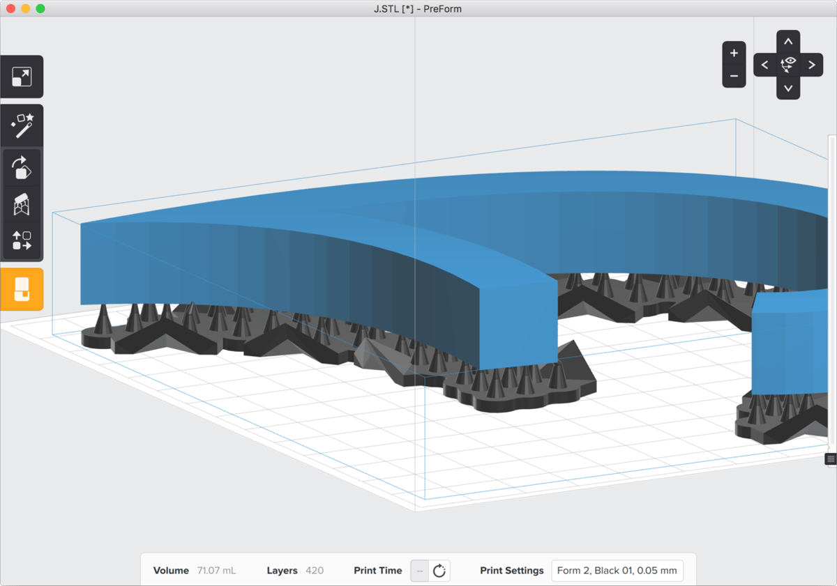 Probably not the best orientation, when considering Z-axis cross-sectional area...