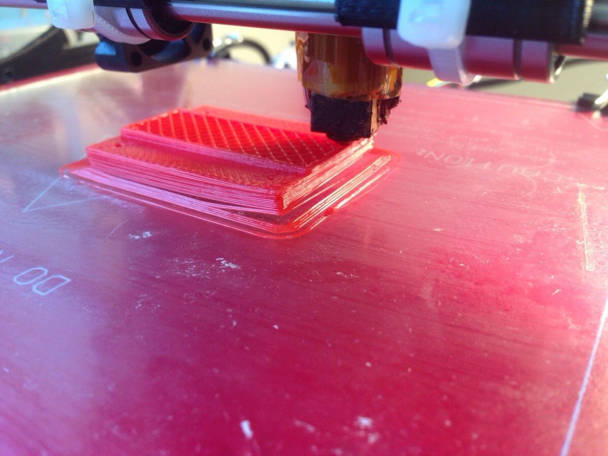 An illustration of ABS warping.