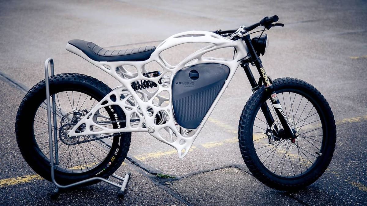 Limited edition, Airbus-made 3D printed motorcycle.